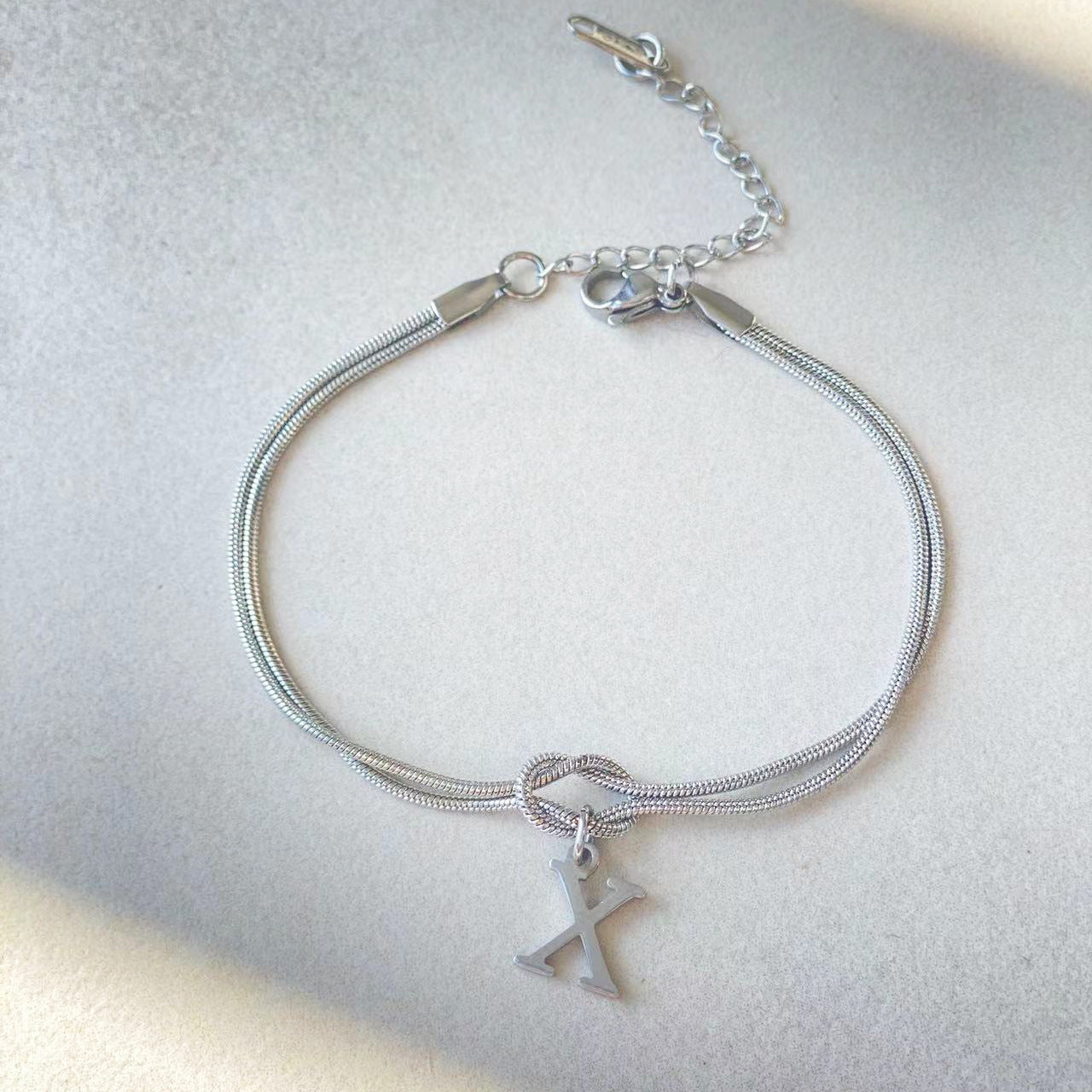 Wonderful A-Z Love Knot Bracelets For Couple