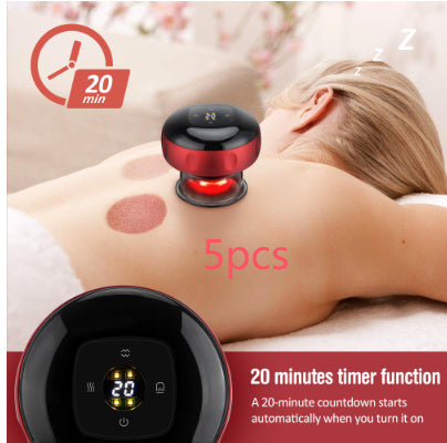 Electric Vacuum Cupping Massage Body. Cups For Anti-Cellulite Therapy And Body Massager