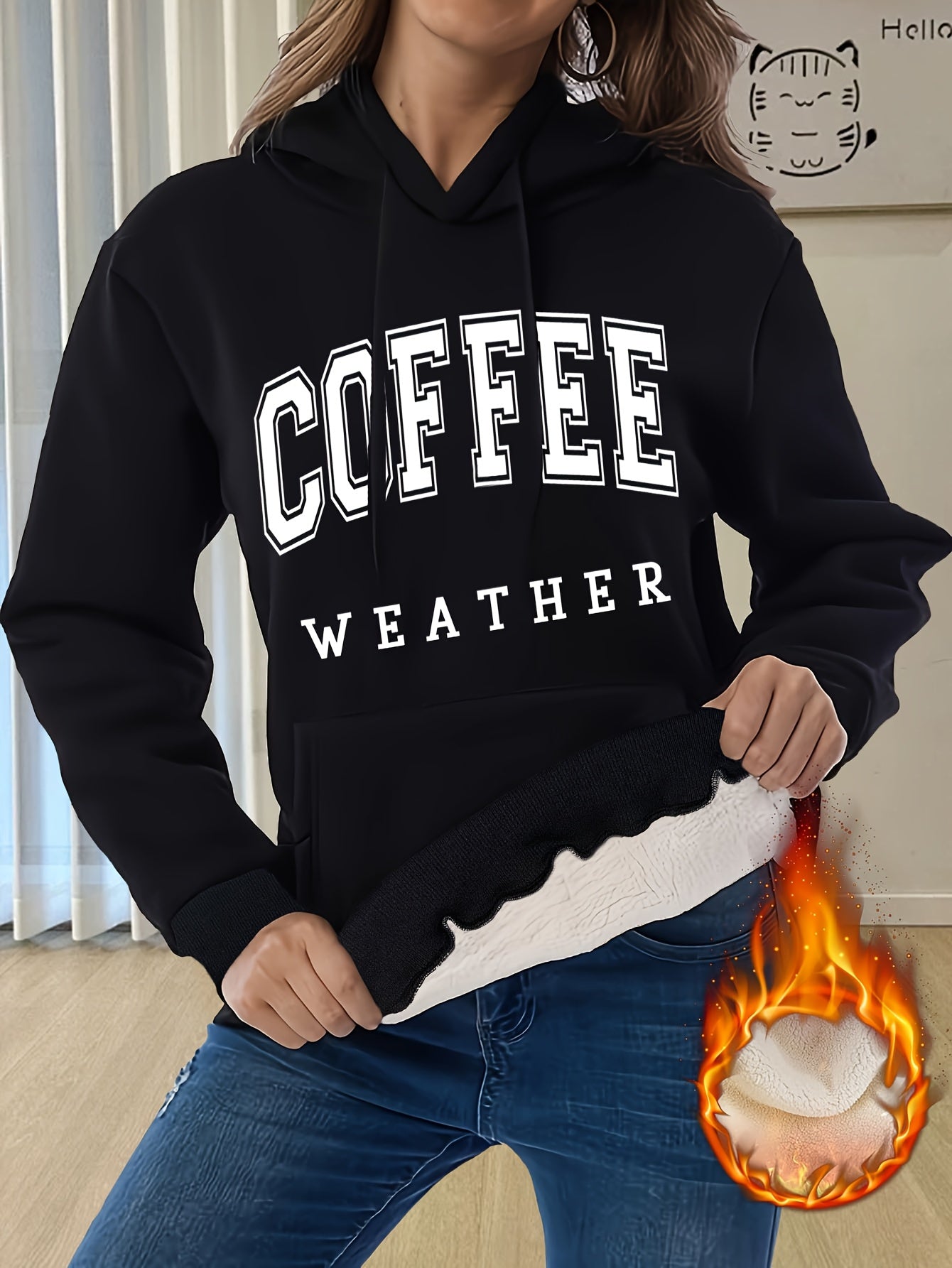 Fantastic Casual Hoodie With Sherpa Lining