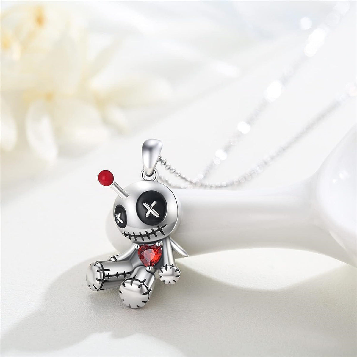 Red Heart Voodoo Doll Halloween Necklace - A Trust Market