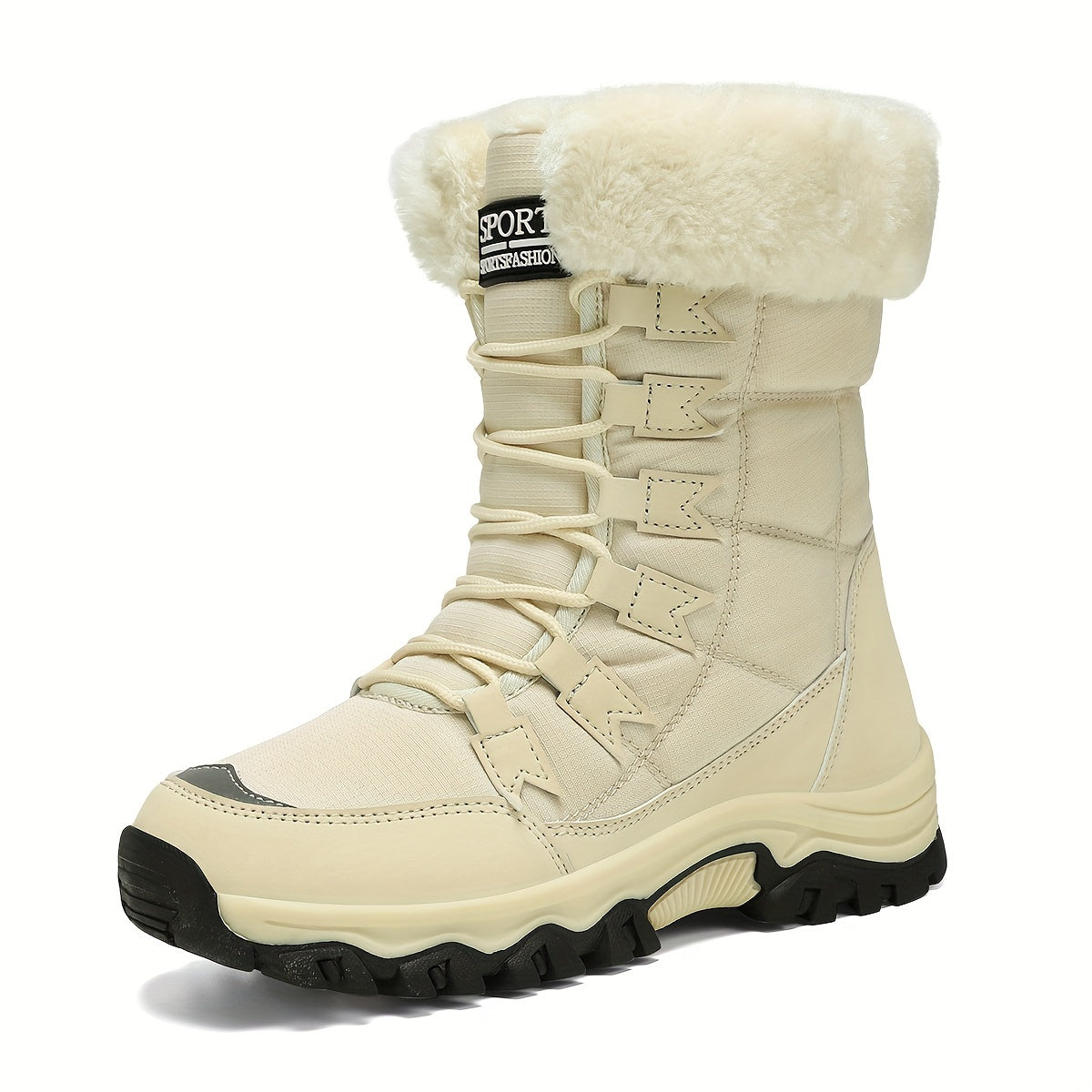 Women'S Ankle Snow Boots, Waterproof Winter Shoes with Laces, Faux Fur Lined, Non-Slip ❄️