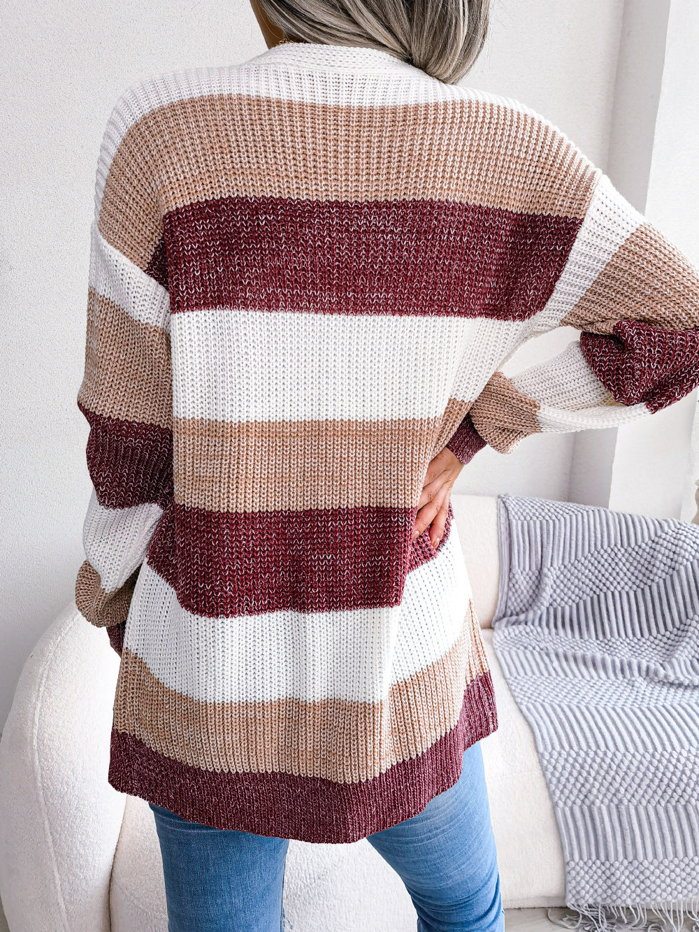 Casual Plaid Sweater for Women