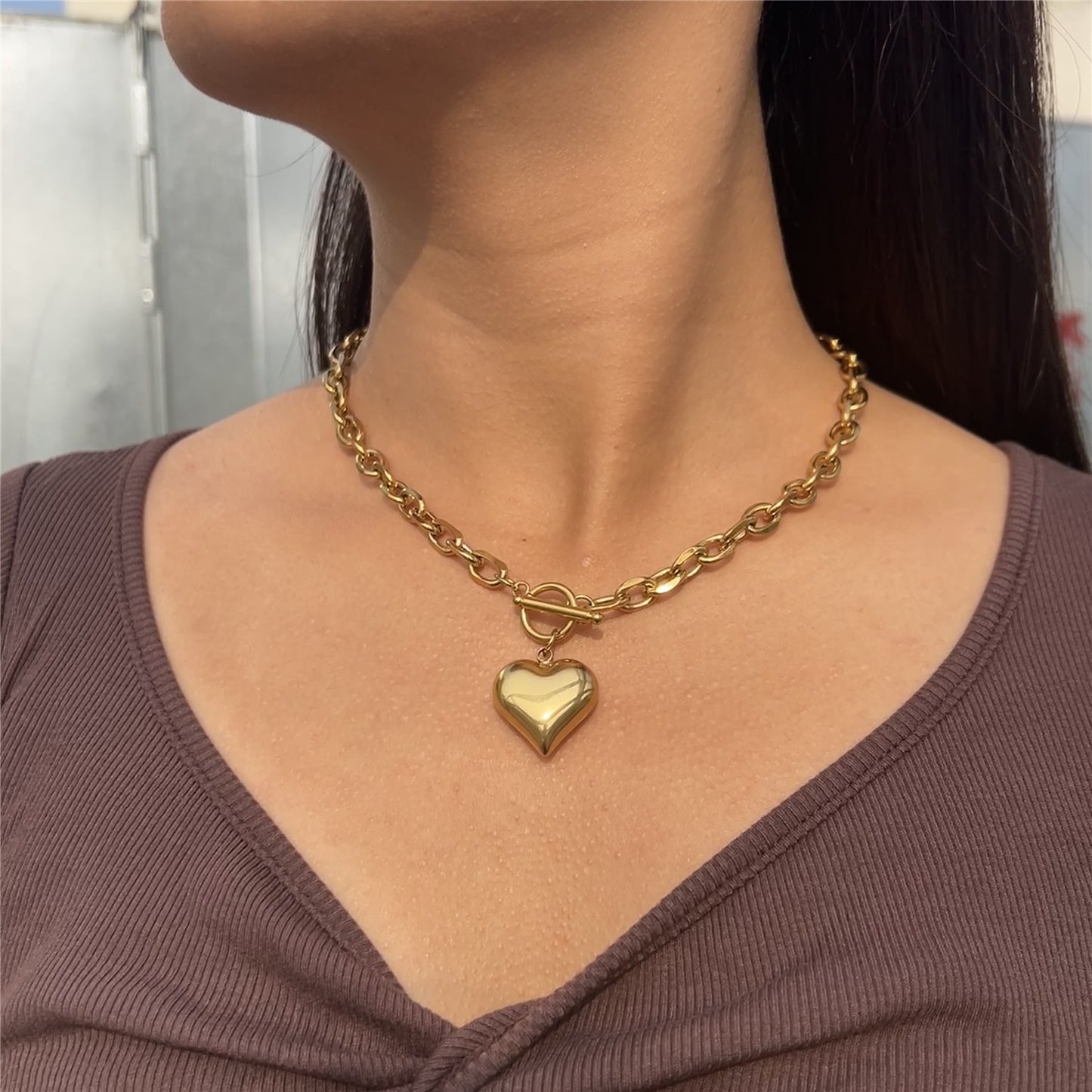 Beautiful Stainless Steel Heart Pendant 📿