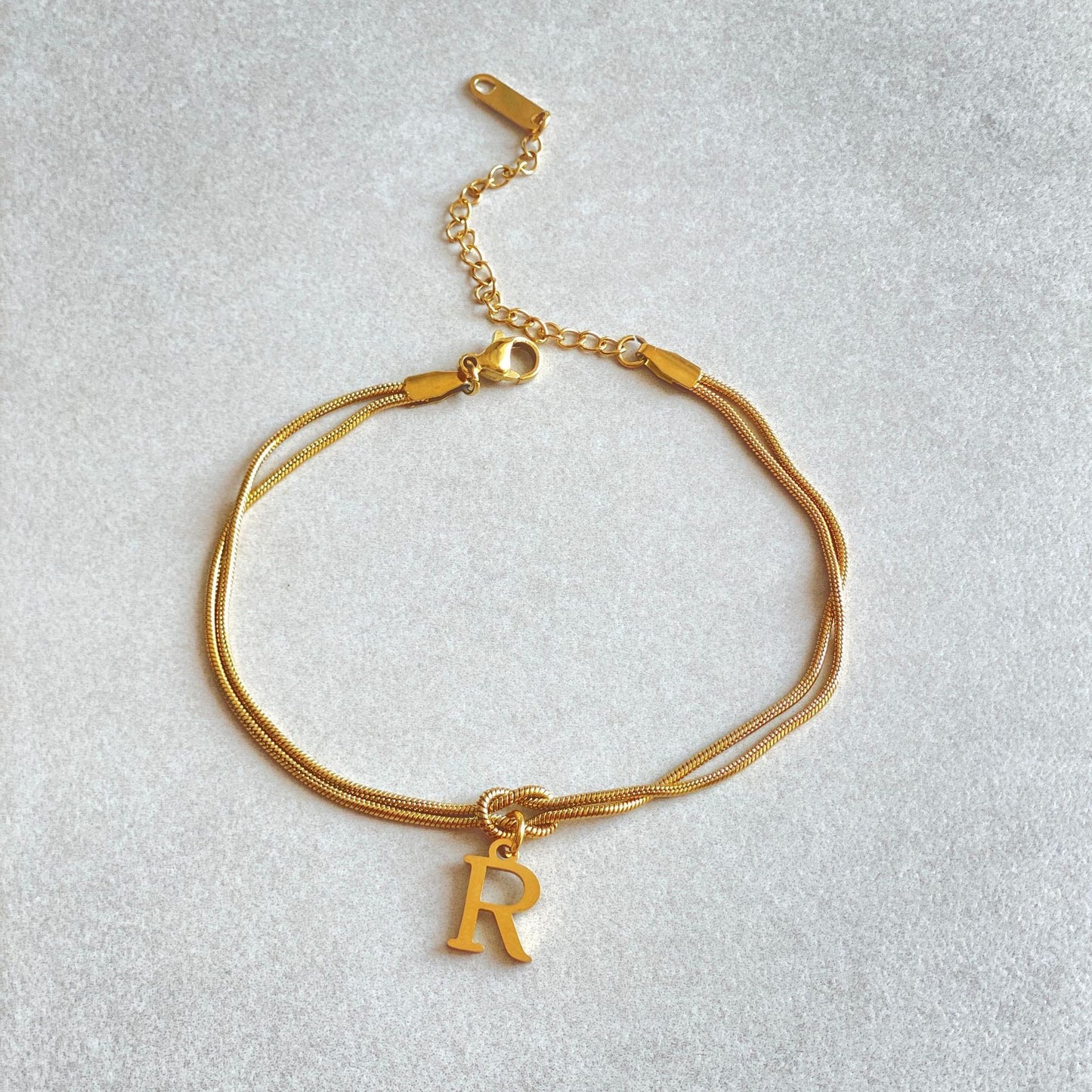 Wonderful A-Z Love Knot Bracelets For Couple