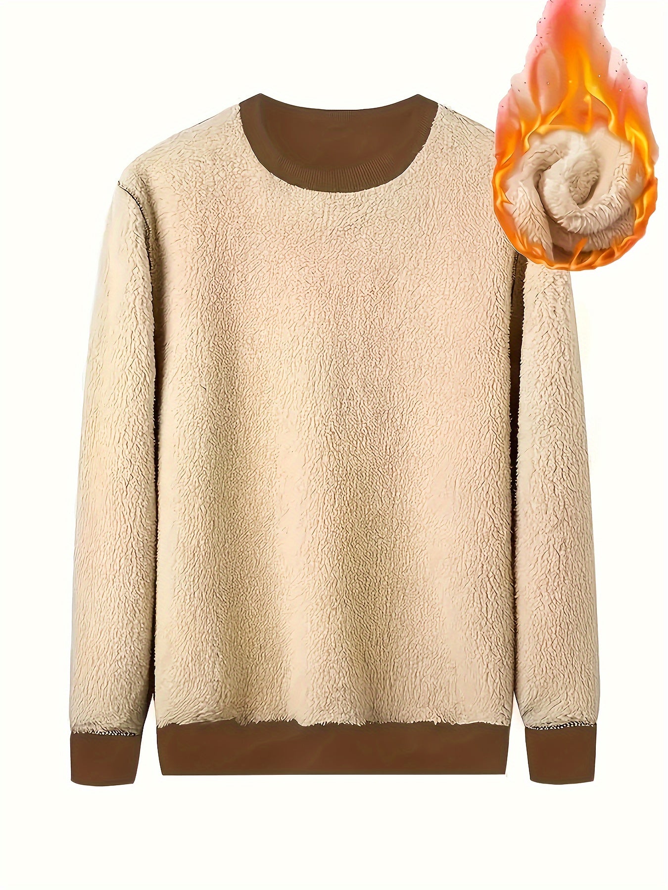 Casual Warm Fleece Lined Sweatshirt For Men