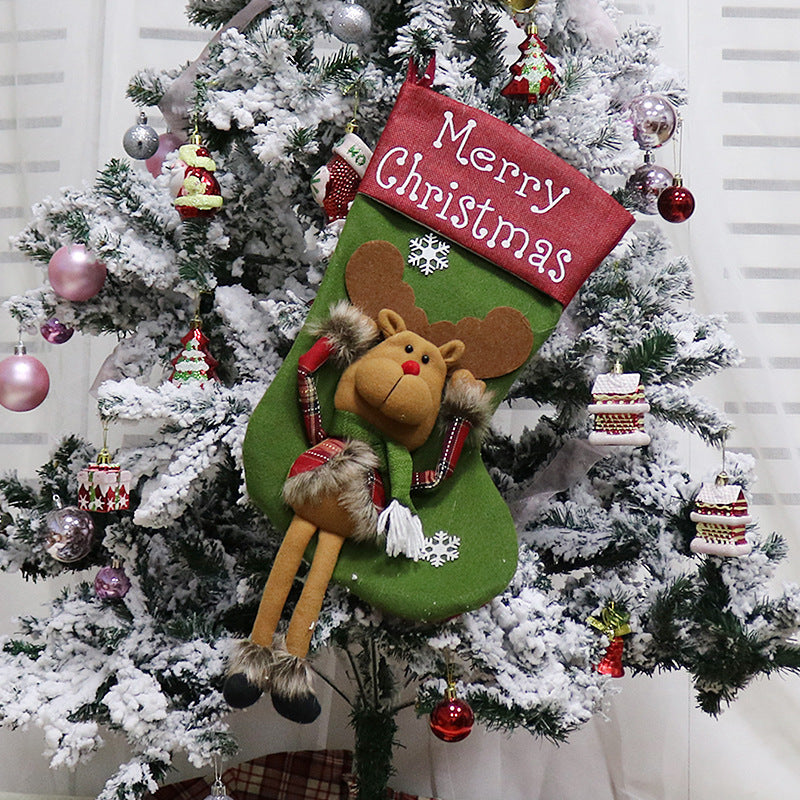 Christmas Big Sock Tree Pendant