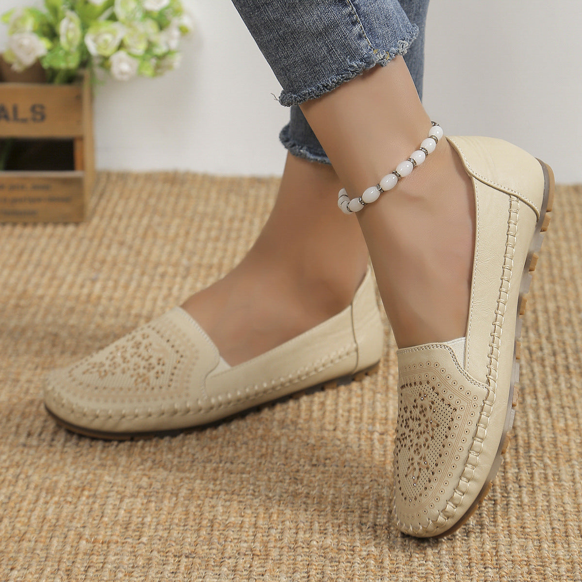 Handmade Casual Stitching Gommino Shoes for Women - A Trust Market