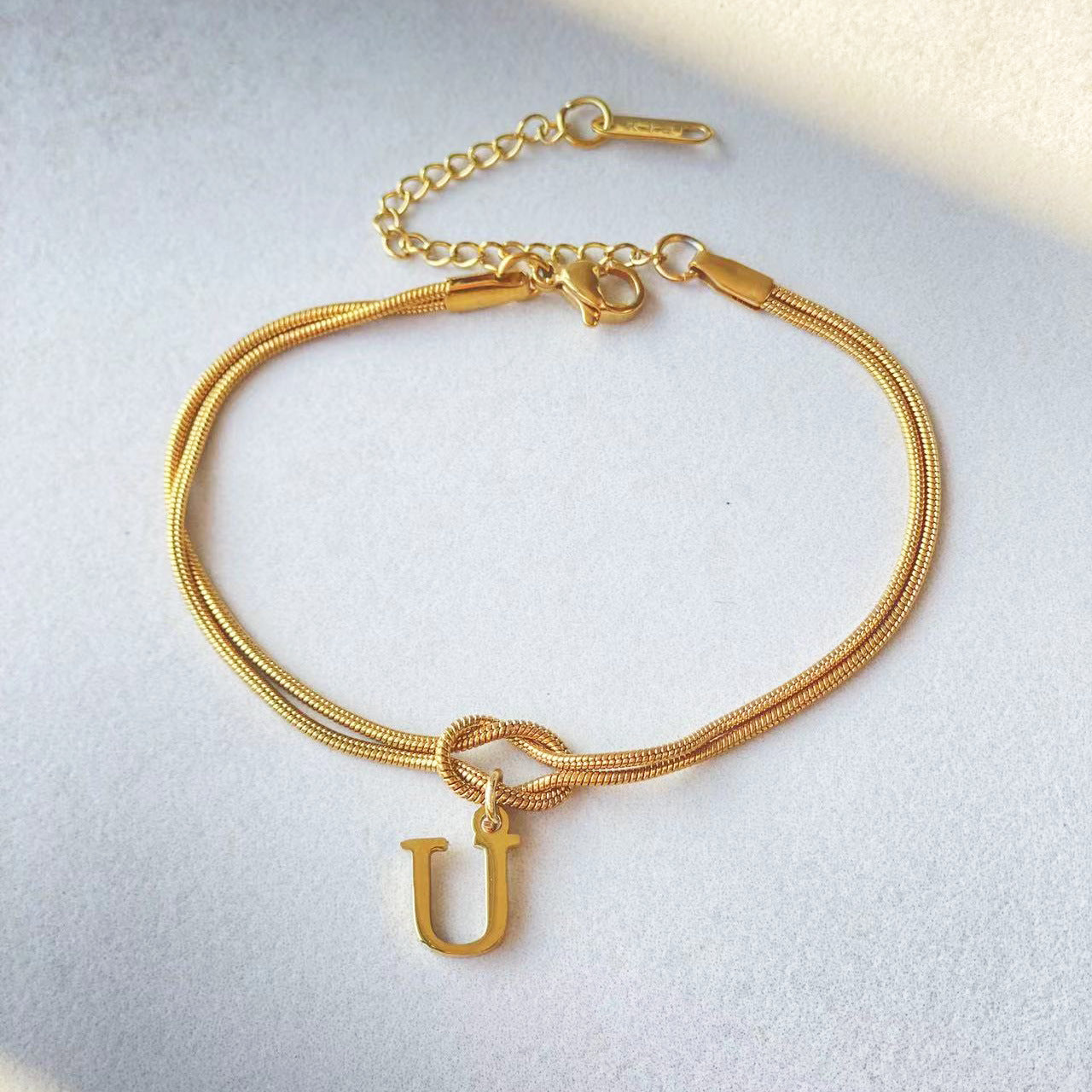 Wonderful A-Z Love Knot Bracelets For Couple