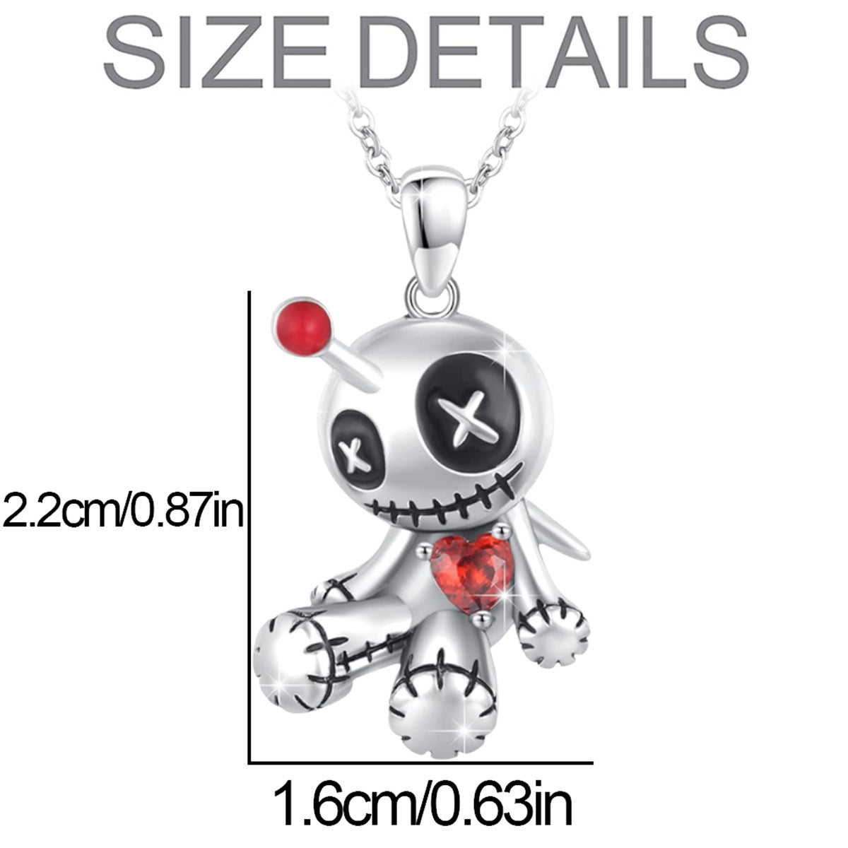 Red Heart Voodoo Doll Halloween Necklace - A Trust Market