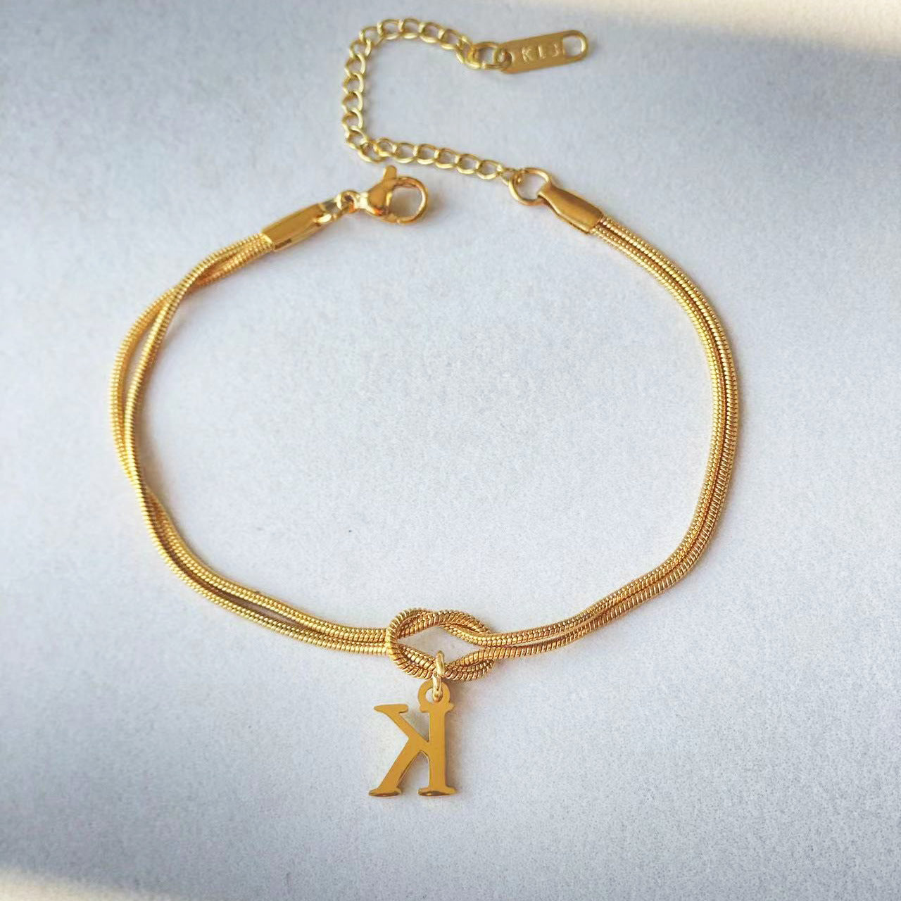 Wonderful A-Z Love Knot Bracelets For Couple
