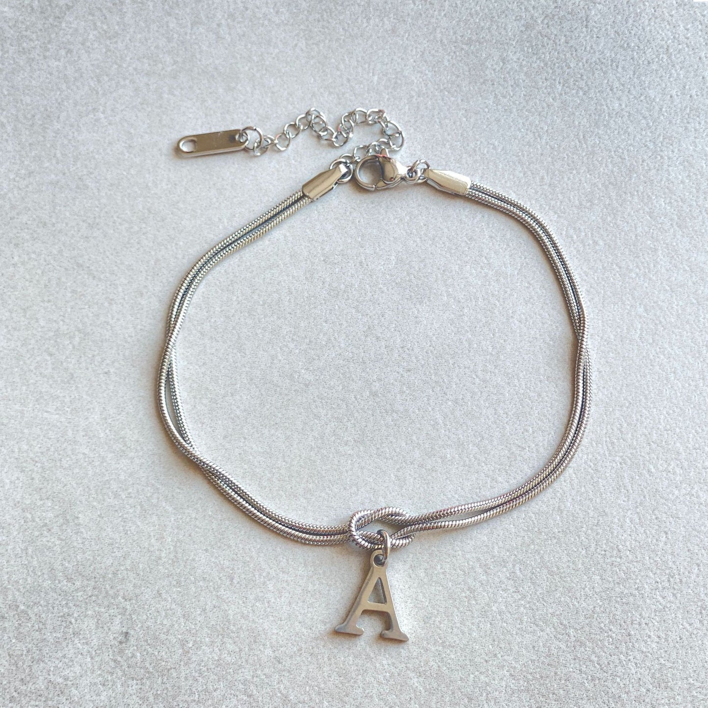 Wonderful A-Z Love Knot Bracelets For Couple