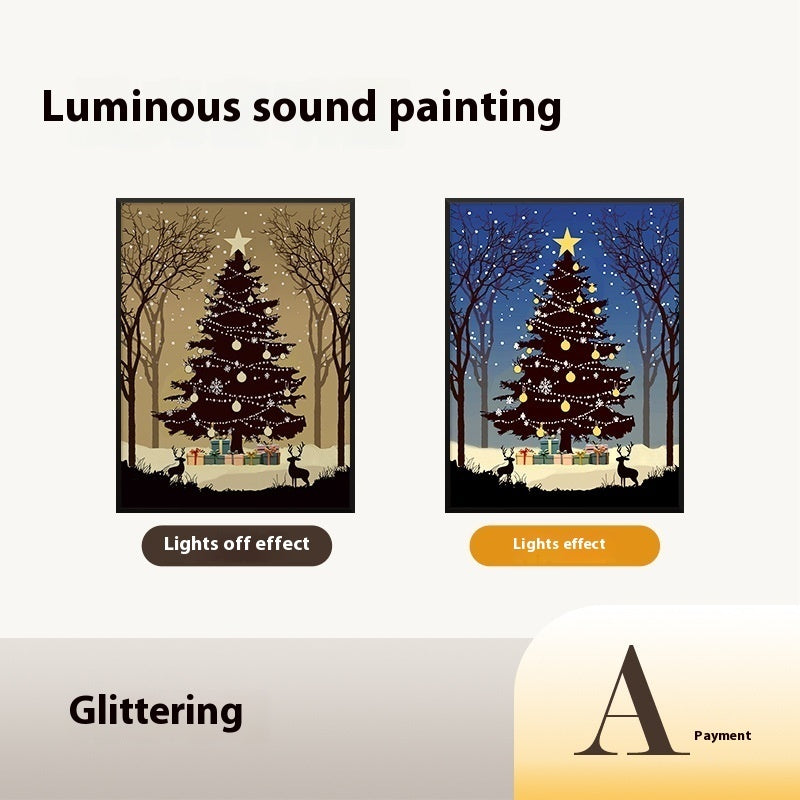 New Luminous Christmas Tree Painting And Bluetooth Speaker