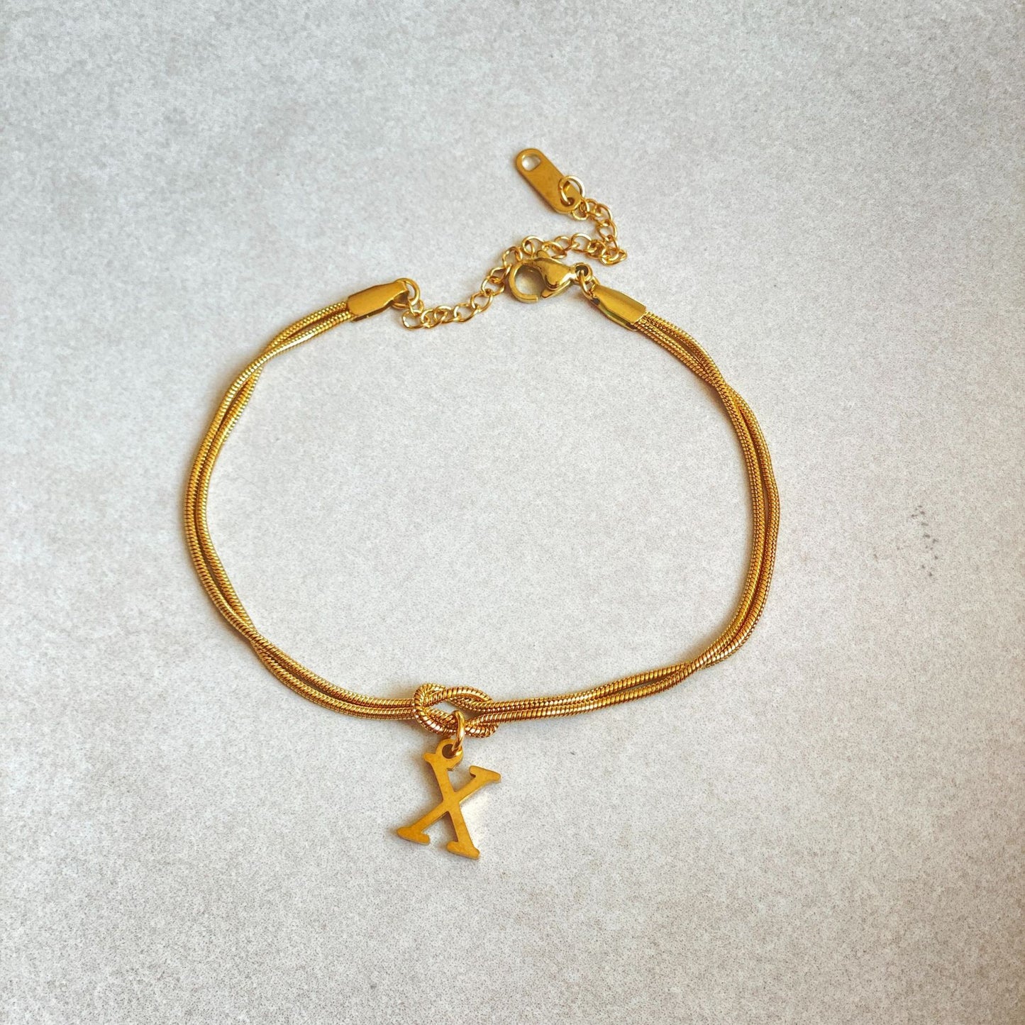 Wonderful A-Z Love Knot Bracelets For Couple
