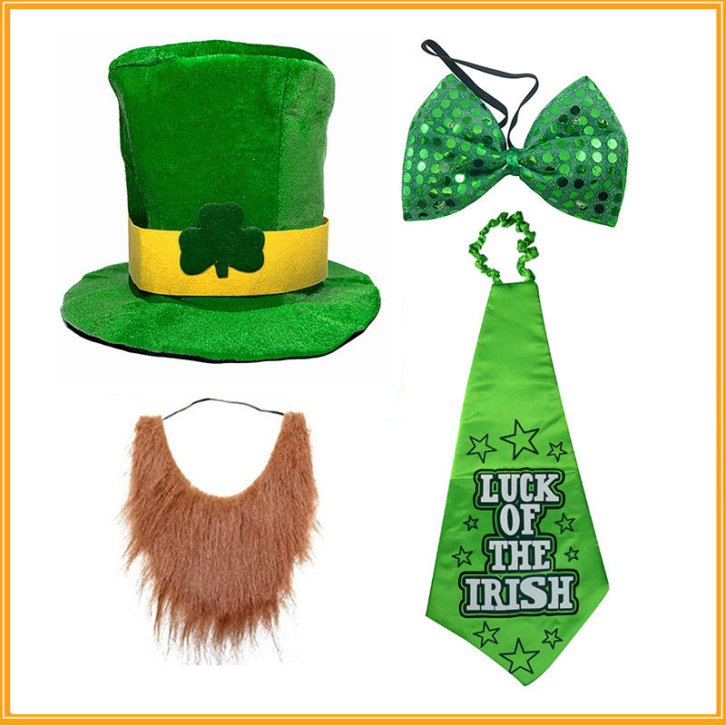 St. Patrick's Day Green Hat With Beard ☘️
