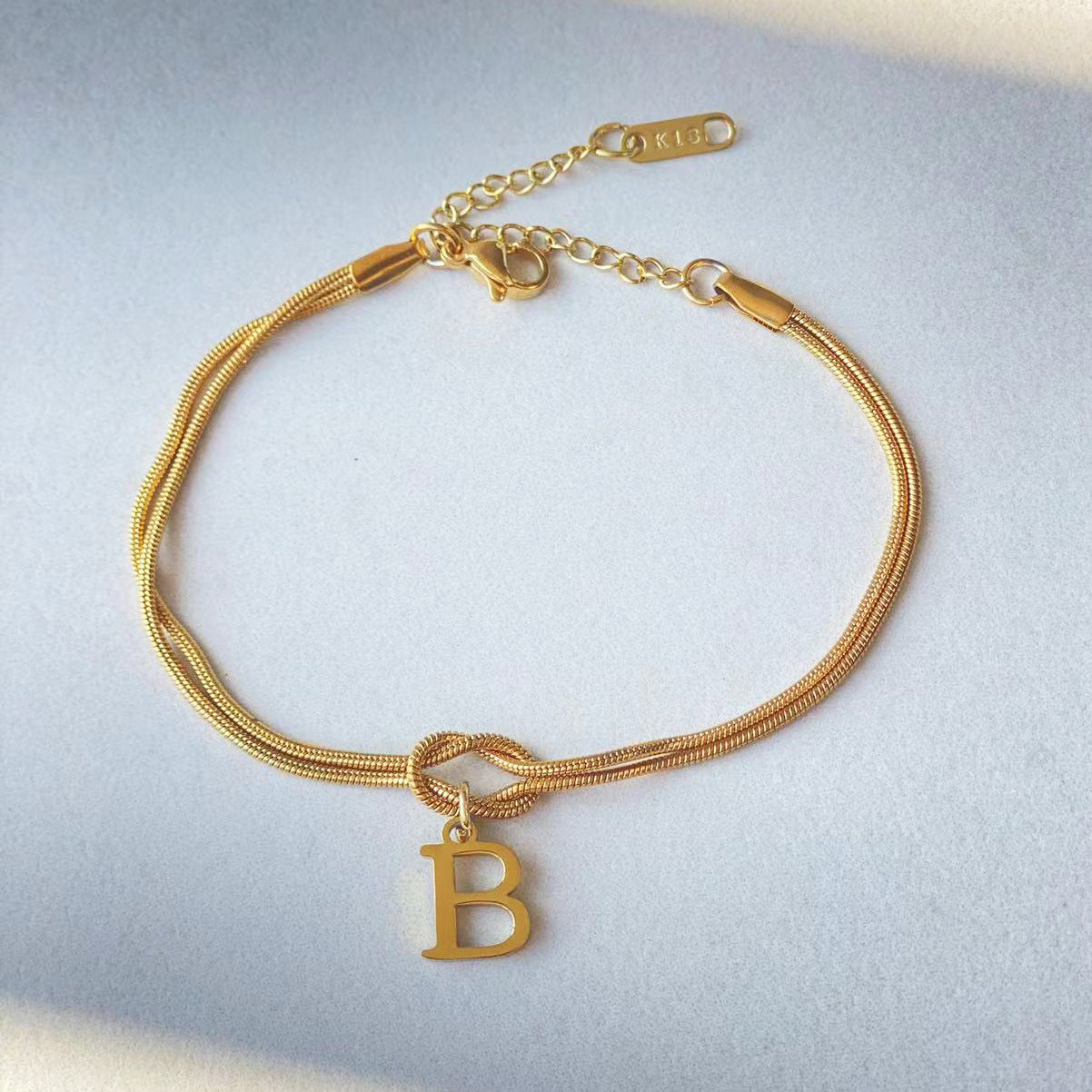 Wonderful A-Z Love Knot Bracelets For Couple
