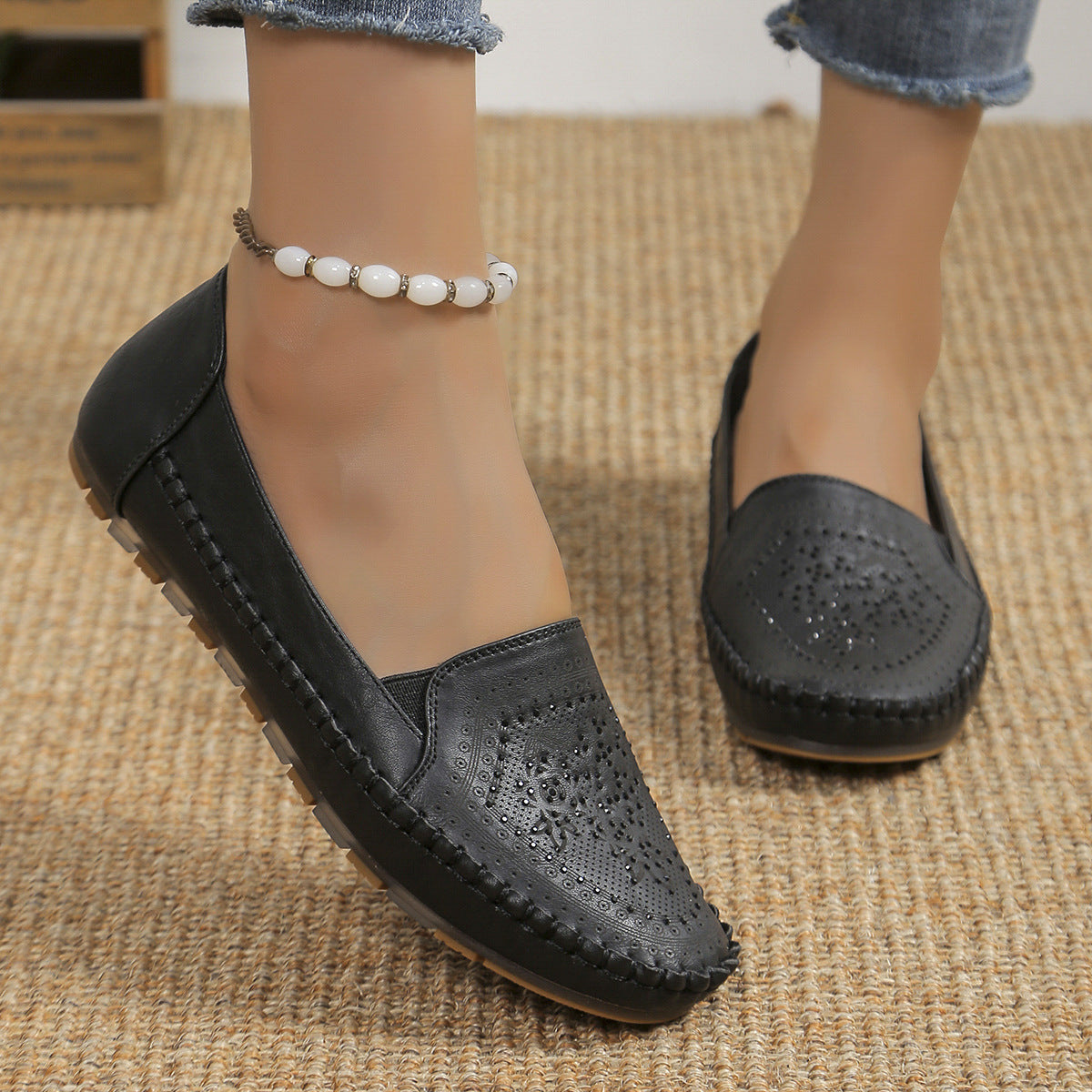 Handmade Casual Stitching Gommino Shoes for Women - A Trust Market