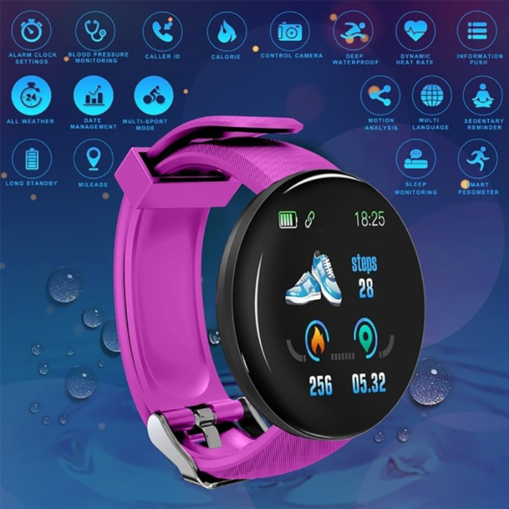 Smartwatch With Blood Pressure, Heart Rate Monitor, Pedometer And Sport Tracker