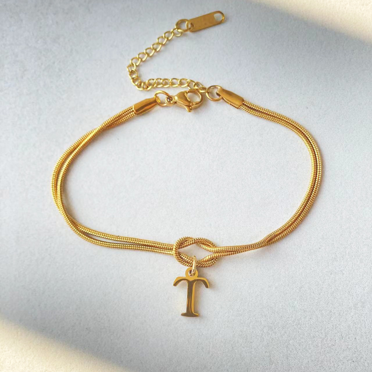 Wonderful A-Z Love Knot Bracelets For Couple