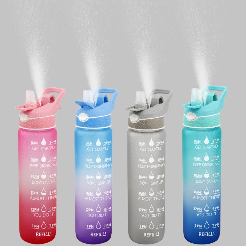 Water Bottle Scrub Bounce Cover Straw Space Cup Sports Water Bottle - A Trust Market