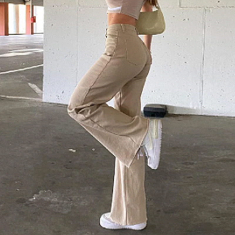 Spice Girl Style High Waist Slim Jeans Bell Bottoms - A Trust Market