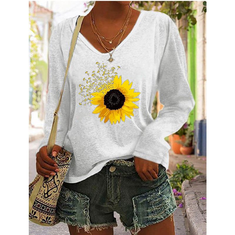 Women's V-neck Long Sleeved T-shirt (Sale 🚨)