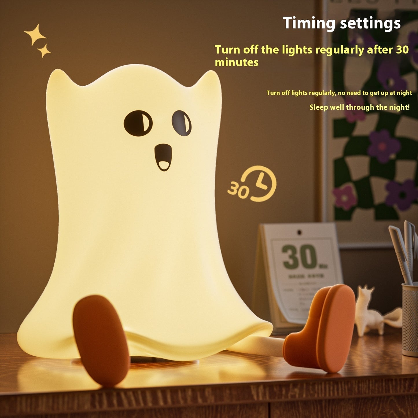 Very Cute Halloween Silicone Ghost With Touch Control - A Trust Market