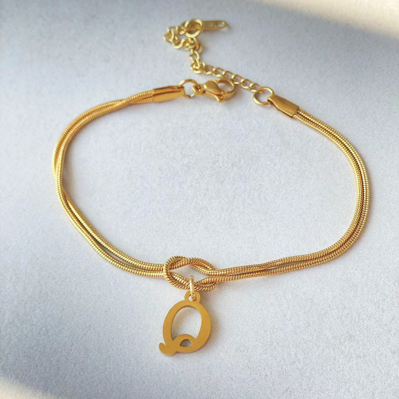 Wonderful A-Z Love Knot Bracelets For Couple