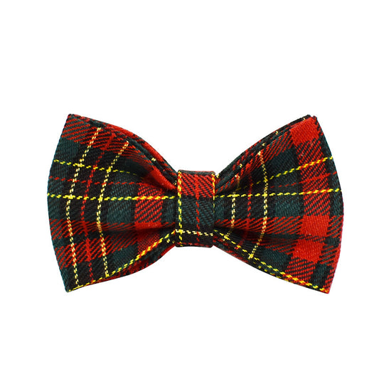 Christmas Pet Collar Plaid With Green Background