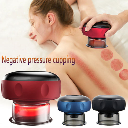 Electric Vacuum Cupping Massage Body. Cups For Anti-Cellulite Therapy And Body Massager