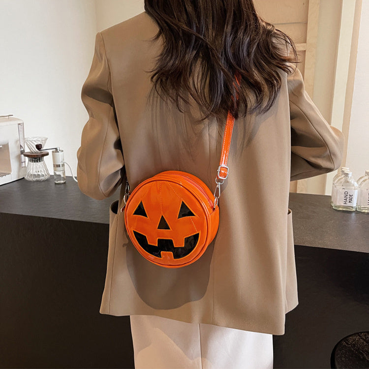 Halloween Pumpkin Small Round Bag - A Trust Market