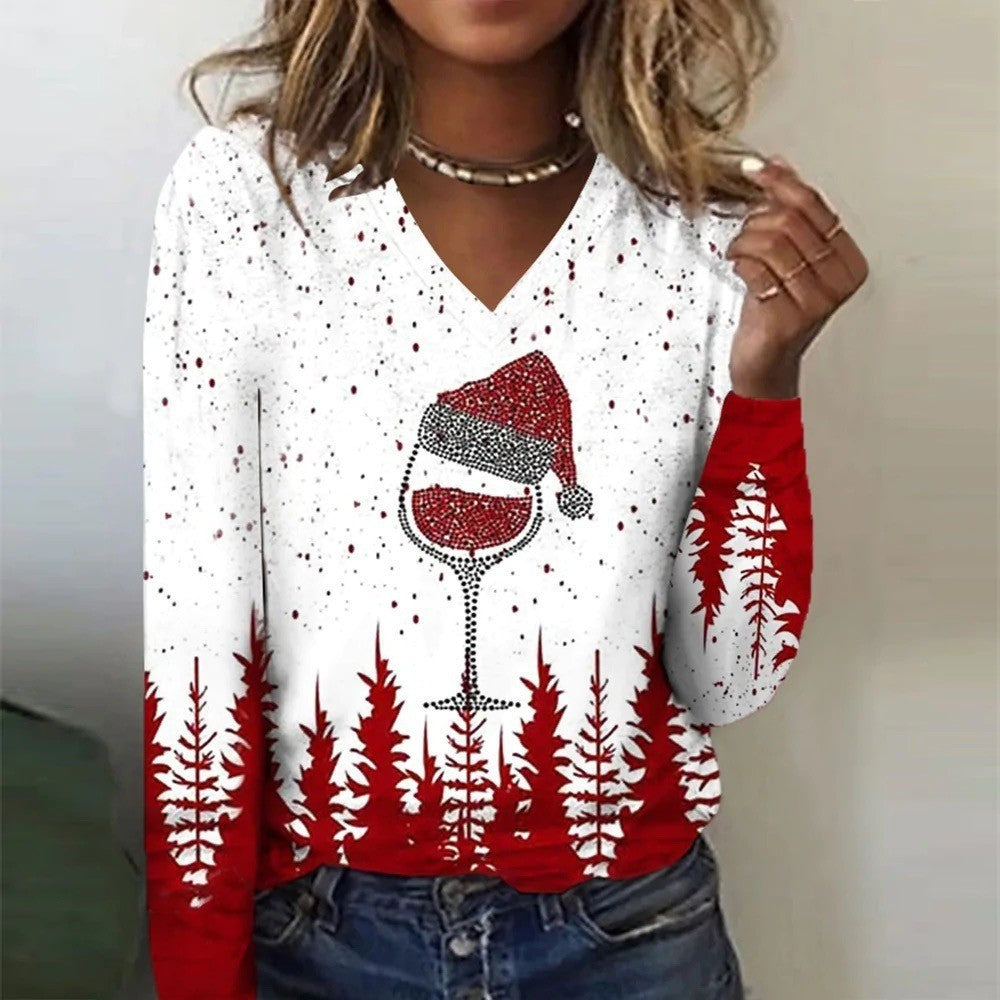 Women's V-neck Long Sleeved T-shirt (Sale 🚨)