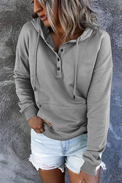 Long-sleeved Hooded Sweatshirt With Pockets. Fashion Casual.
