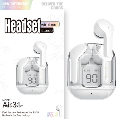 New Mini Transparent Wireless Bluetooth Headset With Digital Display
