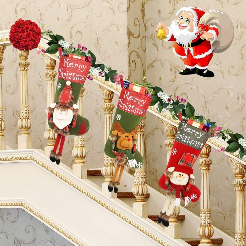 Christmas Big Sock Tree Pendant