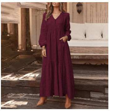 Wonderful Casual Long-sleeved Dress 👗