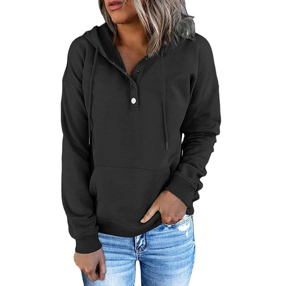Long-sleeved Hooded Sweatshirt With Pockets. Fashion Casual.