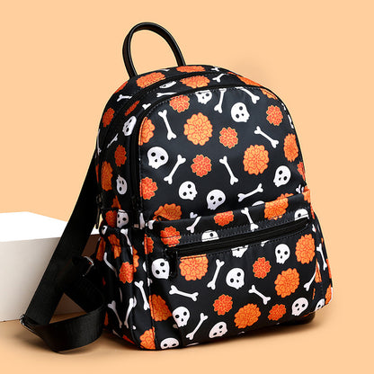 Halloween Skull Print Backpack For Women - A Trust Market