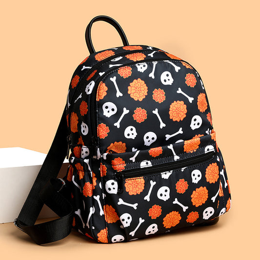 Halloween Skull Print Backpack For Women - A Trust Market