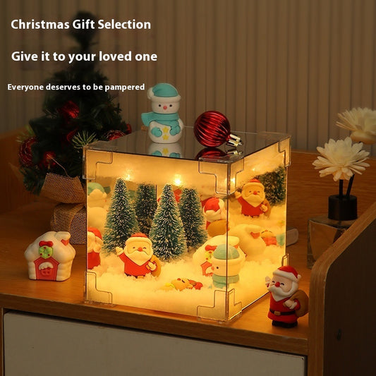 Christmas Cube Small Night Lamp Desktop Decoration (Sale 🚨)