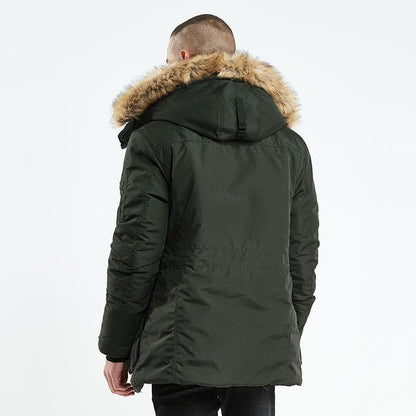 Men Winter Long Cotton Jacket Warm Clothing - A Trust Market