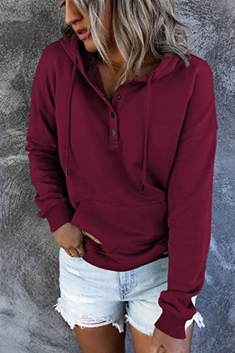 Long-sleeved Hooded Sweatshirt With Pockets. Fashion Casual.