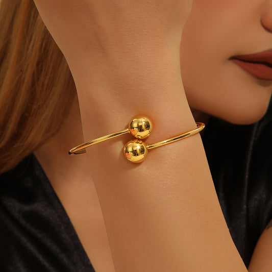 Copper Gold Plated Bracelet, With A Simple Temperament For Women. 💎