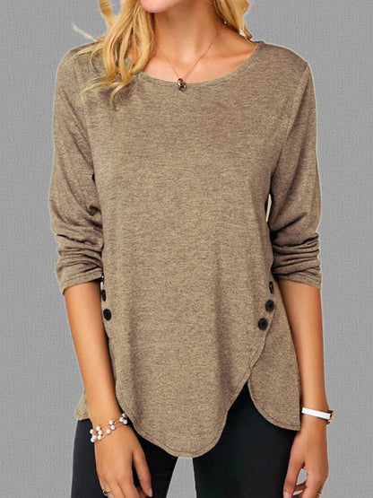 Beautiful Long Sleeve Round Neck T-shirt