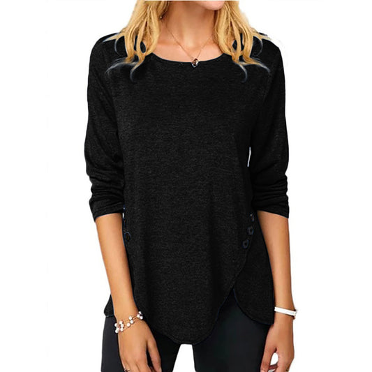 Beautiful Long Sleeve Round Neck T-shirt