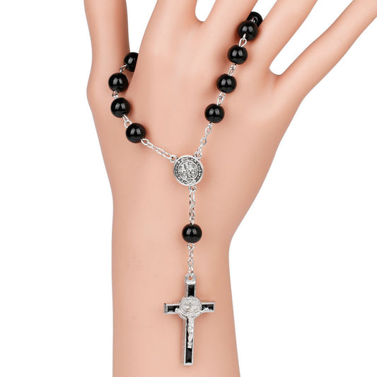 Catholic Rosary Bracelet With Dripping Cross Connector 📿