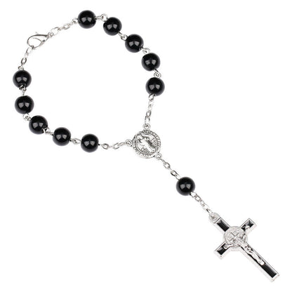 Catholic Rosary Bracelet With Dripping Cross Connector 📿