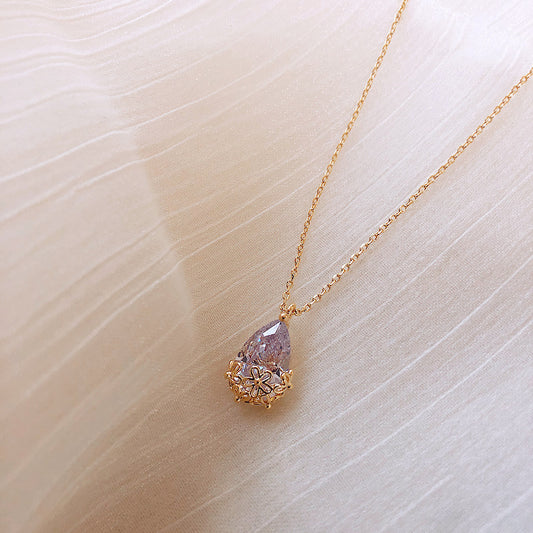 Crystal Water Drop Pendant Necklace Women - A Trust Market