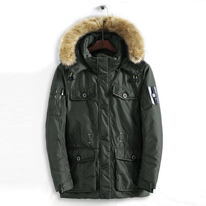 Men Winter Long Cotton Jacket Warm Clothing - A Trust Market