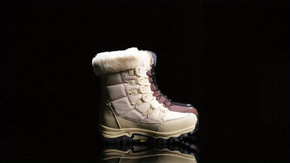 Waterproof And Snow Boots With Faux Fur Lining, and Adjustable Laces For Winter