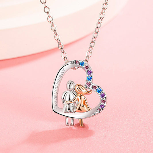 Fantastic Love Couple Necklace With Colorful Rhinestones 📿